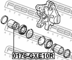Поршень заднего тормозного суппорта Febest 0176-GXE10R