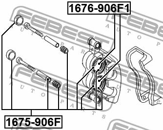 Поршень переднего тормозного суппорта Febest 1676-906F1