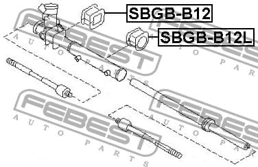 Сайлентблок рейки рульової Febest SBGB-B12L