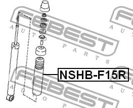 Пильник і відбійник на 1 амортизатор Febest NSHB-F15R
