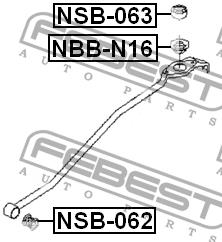 Пильник куліси КПП Febest NBB-N16