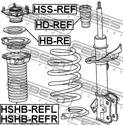 Пильник амортизатора переднього Febest HSHB-REFR
