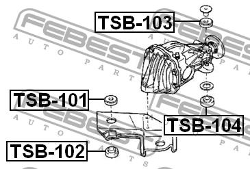 Втулка диференціала Febest TSB-102