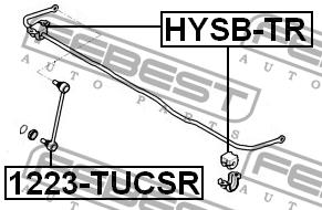 Втулка стабилизатора заднего Febest HYSB-TR