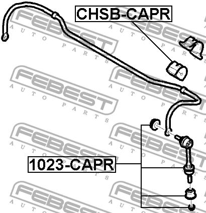 Втулка стабілізатора заднього Febest CHSB-CAPR