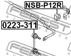Купить Febest NSB-P12R по низкой цене в Украине!