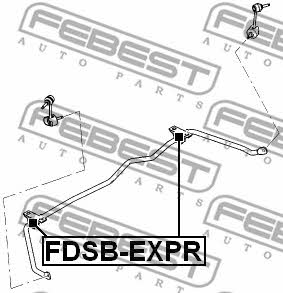 Втулки стабілізатора заднього, комплект Febest FDSB-EXPR