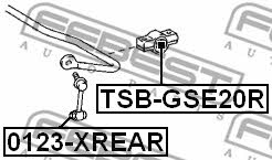 Втулка стабілізатора заднього Febest TSB-GSE20R