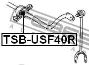 Втулка стабілізатора заднього Febest TSB-USF40R