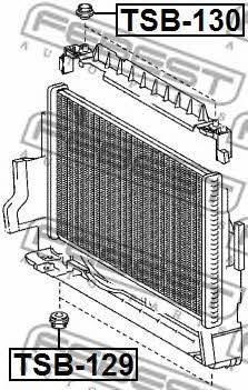 Febest Втулка кріплення радіатора – ціна 159 UAH