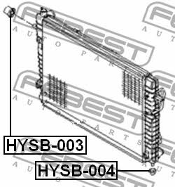 Втулка кріплення радіатора Febest HYSB-004