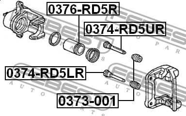 Направляющая суппорта Febest 0374-RD5UR