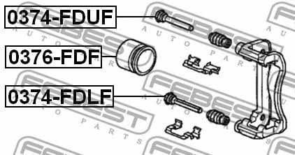 Направляющая суппорта Febest 0374-FDUF