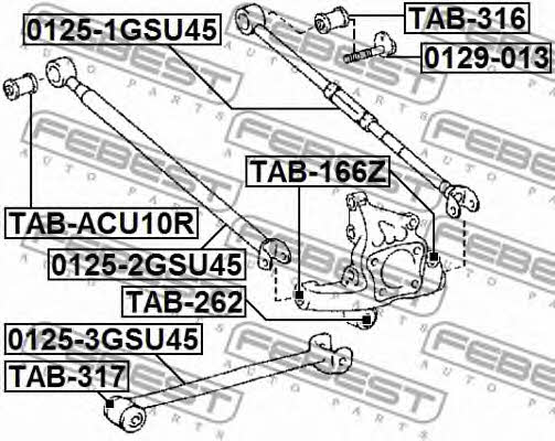 Тяга задня поперечна Febest 0125-2GSU45