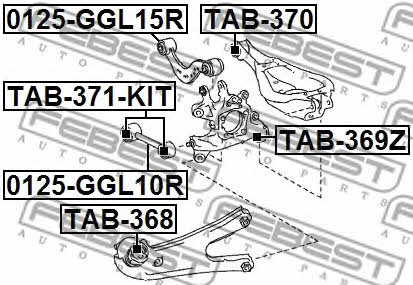 Тяга задня поперечна Febest 0125-GGL10R