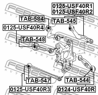 Важіль підвіски Febest 0125-USF40R1