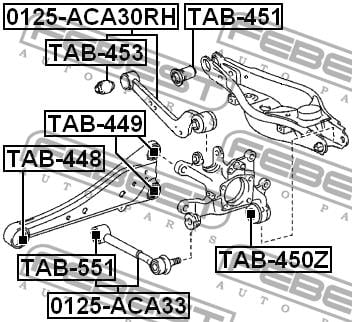 Важіль підвіски задній Febest 0125-ACA33