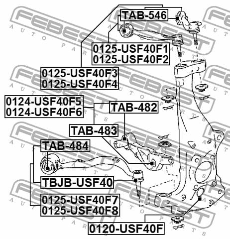 Важіль підвіски Febest 0125-USF40F4