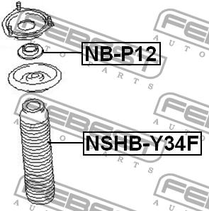 Пыльник амортизатора переднего Febest NSHB-Y34F