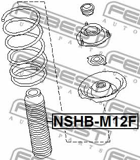 Пыльник амортизатора переднего Febest NSHB-M12F