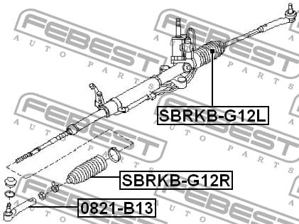 Пыльник рулевой рейки Febest SBRKB-G12R
