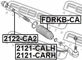 Пыльник рулевой рейки Febest FDRKB-CA