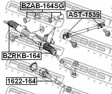 Пыльник рулевой рейки Febest BZRKB-164
