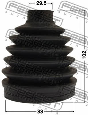 Пыльник ШРУСа наружный Febest 0517P-BT50