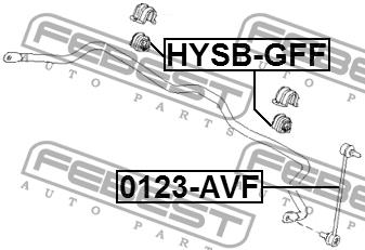 Втулка стабілізатора переднього Febest HYSB-GFF