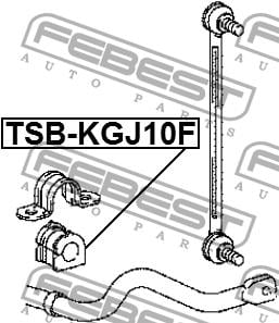 Втулка стабилизатора переднего Febest TSB-KGJ10F