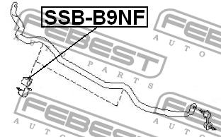 Втулка стабилизатора переднего Febest SSB-B9NF