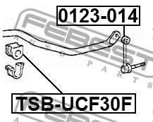 Втулка стабілізатора переднього Febest TSB-UCF30F
