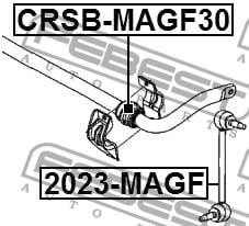 Втулка стабілізатора переднього Febest CRSB-MAGF30