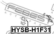 Втулка стабілізатора переднього Febest HYSB-H1F31