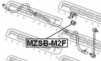 Втулка стабилизатора переднего Febest MZSB-M2F