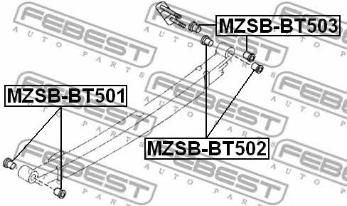 Втулка серьги рессоры Febest MZSB-BT501