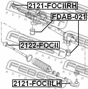 Втулка рулевой рейки Febest FDAB-021
