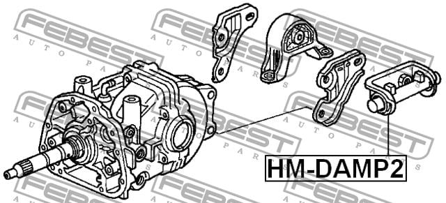 Сайлентблок дифференциала Febest HM-DAMP2