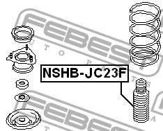 Пильник амортизатора переднього Febest NSHB-JC23F