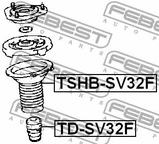 Пыльник амортизатора переднего Febest TSHB-SV32F