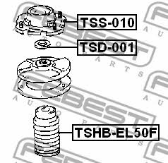Пыльник и отбойник на 1 амортизатор Febest TSHB-EL50F