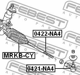 Пыльник рулевой рейки Febest MRKB-CY