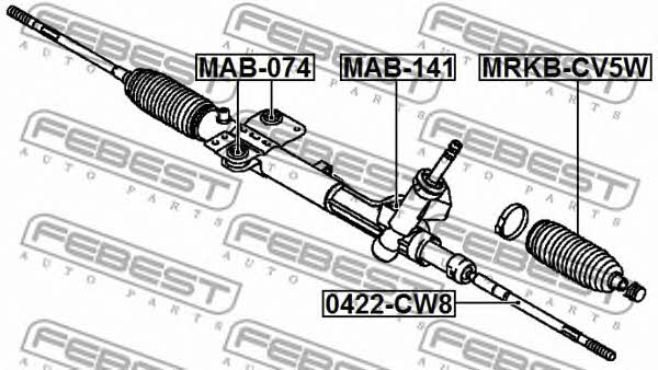 Пыльник рулевой рейки Febest MRKB-CV5W