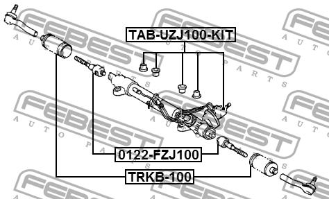 Пыльник рулевой рейки Febest TRKB-100