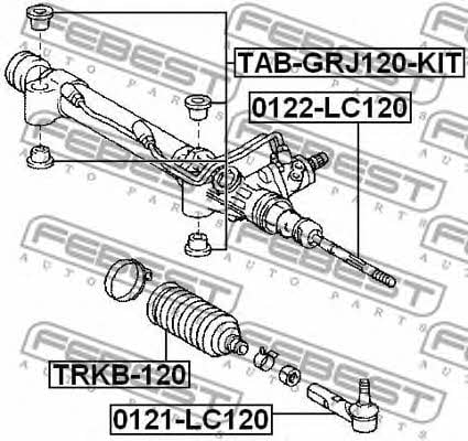 Пыльник рулевой рейки Febest TRKB-120