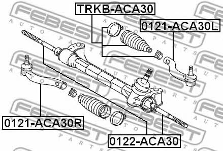 Пильник рульової рейки Febest TRKB-ACA30