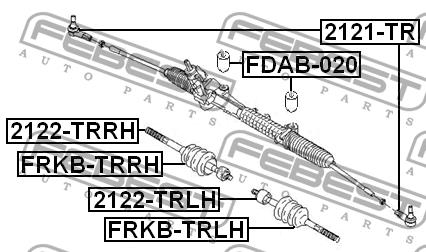Пыльник рулевой рейки Febest FRKB-TRLH