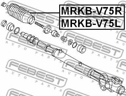 Пыльник рулевой рейки Febest MRKB-V75L