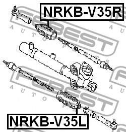 Пыльник рулевой рейки Febest NRKB-V35L