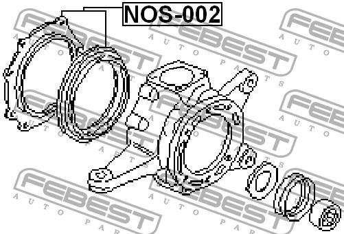 Ремкомплект кулака поворотного Febest NOS-002